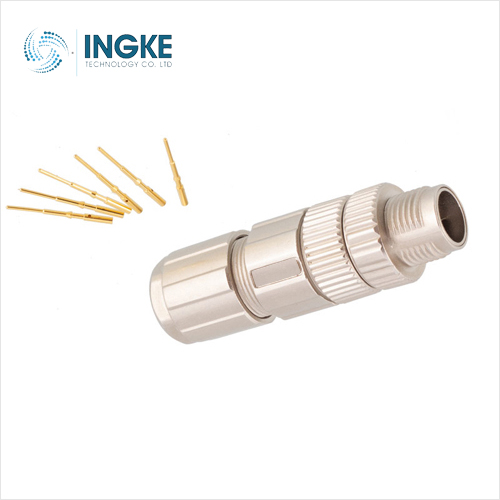1421679 8 Position Circular Connector Plug Male Pins IDC IP65/IP67 - Dust Tight Water Resistant Waterproof