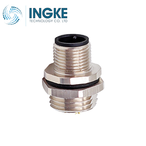 T4132512041-000 M12 Circular Connector Receptacle 4 Position Male Pins Panel Mount Waterproof IP67 D-Code