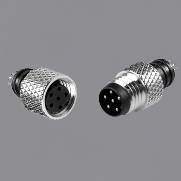 YKM8-PTS1x0xx M8 Circular Waterproof Connector Threaded Locking Male/Female Cable Connector