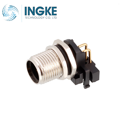 4-2172082-2 M12 Circular Connector Receptacle 5 Position Male Pins Panel Mount Waterproof IP67 B-Code Right Angle