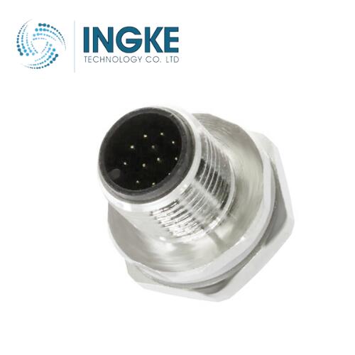 T4133012121-000 M12 Circular Connector A-Code Plug Male Pins IP67 Panel Mount