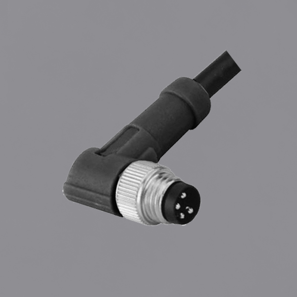 YKM8-OTB010xx M8 Circular Waterproof Connector IP67 Threaded Locking Overmolded Cable Assemblies