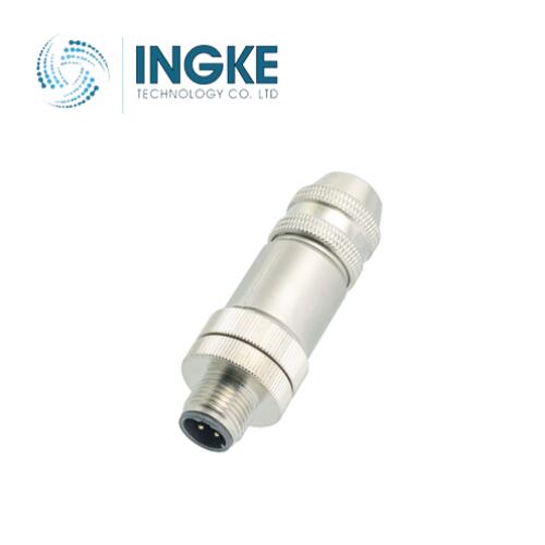 1424666 M12 Circular Connector 4 Position Plug Male Pins Spring-Cage INGKE