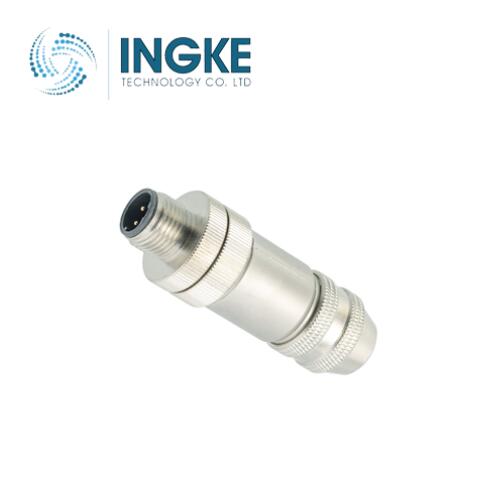 1424658 M12 Circular Connector 5 Position Plug Male Pins Spring-Cage A-Code Shielded INGKE