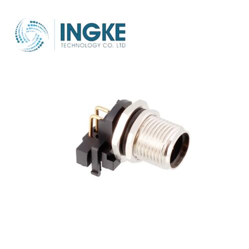 21033213401 M12 Circular Connector 4 Position Receptacle Male Pins Solder INGKE