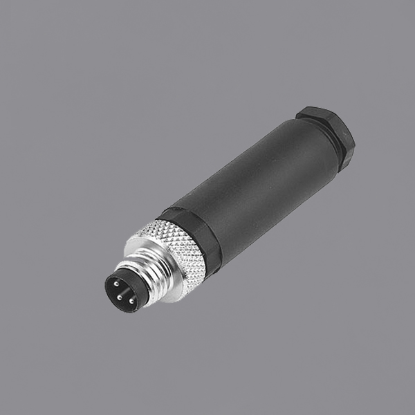 YKM8-OTS110xx M8 Waterproof Connector Straight Overmolded Plug M8 Male Circular Connector