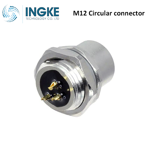 T4133012031-000 M12 Circular Connector Plug 3 Position Female Sockets Panel Mount IP67 A-Code Waterproof