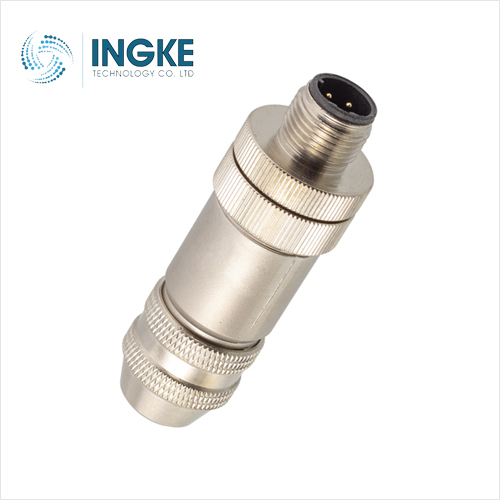 6-2271111-2 M12-12 Position Circular Connector Plug Male Pins Screw Free Hanging (In-Line)