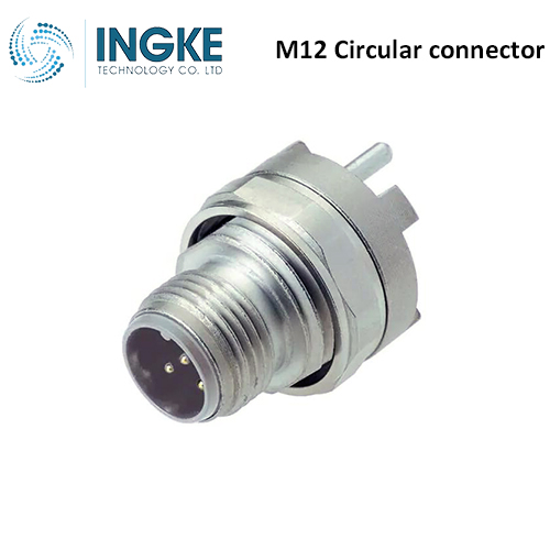 21033411505 M12 Circular Connector Receptacle 5 Position Male Pins Panel Mount Waterproof IP67 B-Code