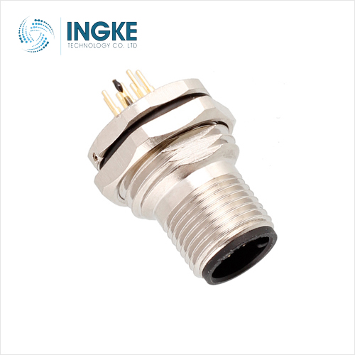 1542758 8 Position Circular Connector Plug Male Pins Solder Panel Mount Through Hole