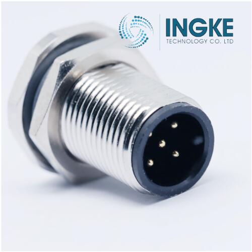 SS-12000-003 M12 Circular Connector 4 Position Circular Connector Receptacle Male Pins Solder IP67 - Dust Tight, Waterproof