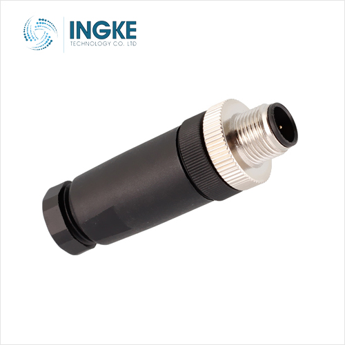 1542978 5 Position Circular Connector Plug Male Pins Screw Shielded Free Hanging (In-Line)