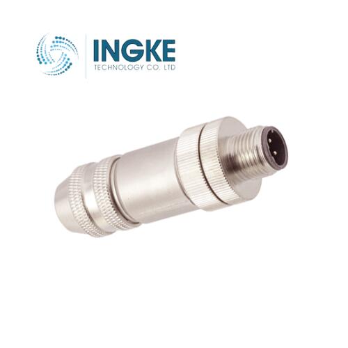 1511857 M12 Circular Connector 8 Position Plug Male Pins Gold Screw IP67 - Dust Tight, Waterproof
