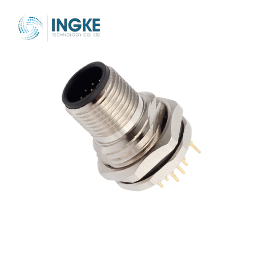 1554746 5 Position Circular Connector Plug Male Pins Solder Sensor/Actuator Flush Type Plug