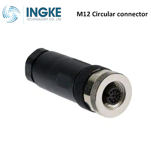 T4110002081-000 M12 Circular Connector Plug 8 Position Female Sockets Screw IP67 Waterproof A-Code