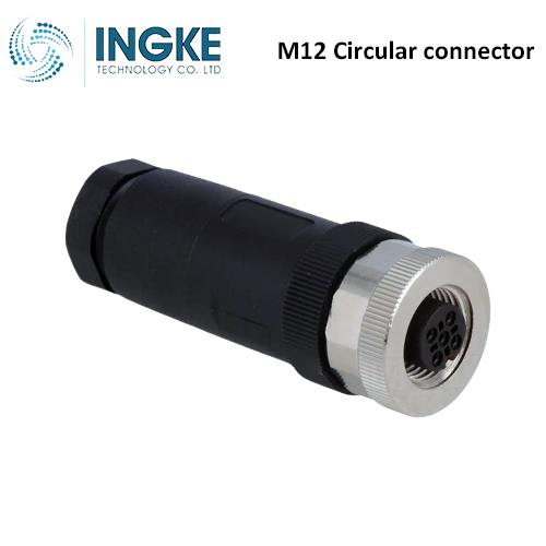 T4110002051-000 M12 Circular Connector Plug 5 Position Female Sockets Screw IP67 Waterproof A-Code