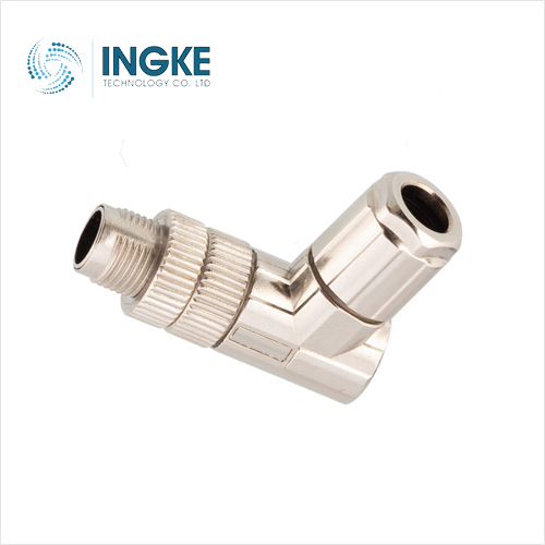 1424654 4 Position Circular Connector Plug Male Pins Spring-Cage IP65/IP67 - Dust Tight Water Resistant Waterproof