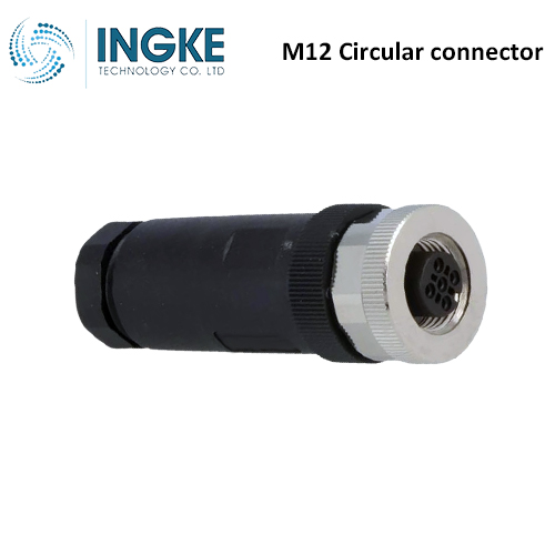 T4110002031-000 M12 Circular Connector Plug 3 Position Female Sockets Screw IP67 Waterproof A-Code