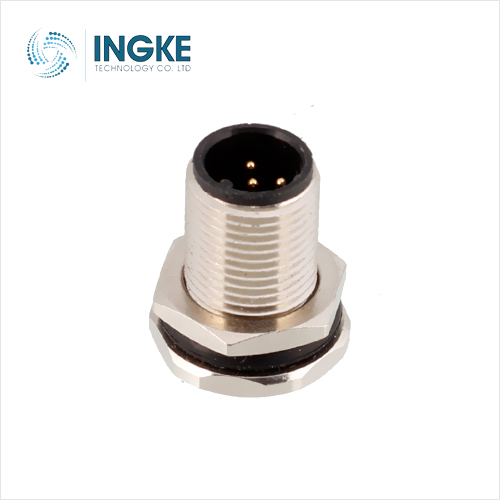 1556618 M12 Male Pins Receptacle Panel Feed Through Wire Leads Circular Metric Connectors