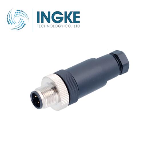1663116 M12 Circular Connector 5 Position Plug Male Pins Screw IP67 Dust Tight Waterproof