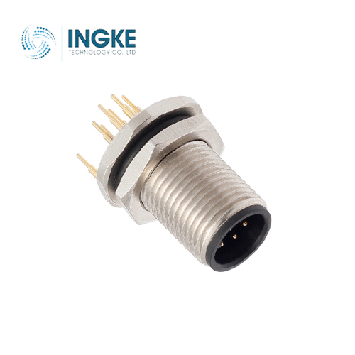 1551833 5 Position Circular Connector Plug Male Pins Solder Through Hole