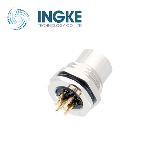 1542761 M12 Circular Connector 5 Position Receptacle Female Sockets Solder IP67 Dust Tight Waterproof