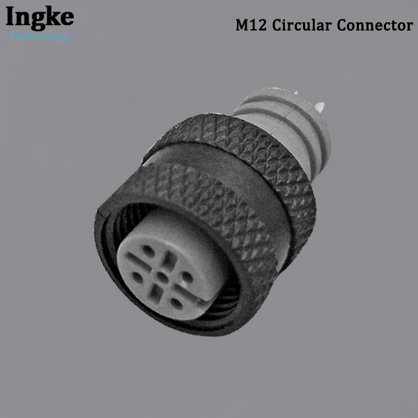 YKM12-ATS020xA M12 Sensor Connector IP67 Waterproof Screw Female Circular Socket