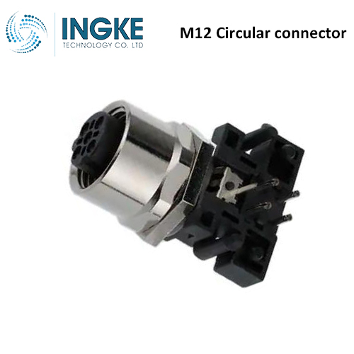 T4145035021-001 M12 Circular Connector Plug 2 Position Female Sockets Panel Mount IP67 A-Code Waterproof Right Angle