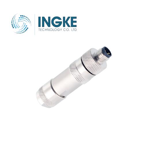 1506914 M8 Circular Connector Plug 4 Position Male Pins Solder Cup IP67 Dust Tight Waterproof