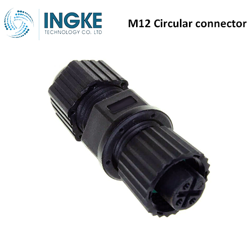 1838276-1 M12 Circular Connector Receptacle 3 Position Female Sockets Panel Mount IP67 Waterproof