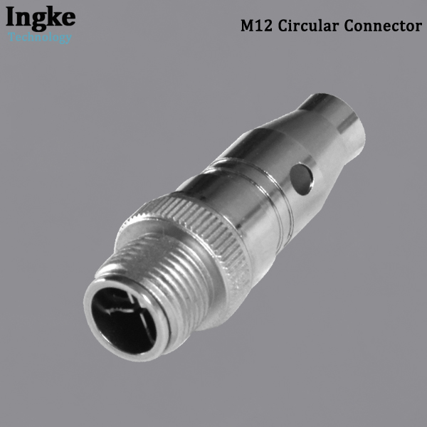 YKM12-QTS0108A M12 Circular Connector IP67 Waterproof Solder Screw Sensor Plug