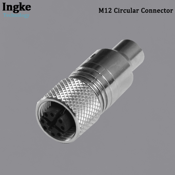YKM12-QTS0208A M12 Circular Connector IP67 Waterproof Solder Screw Sensor Socket