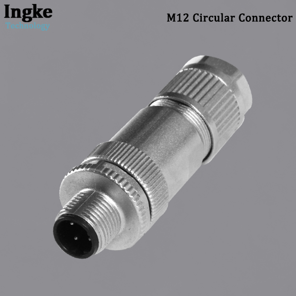 YKM12-QTS110x9A M12 Circular Connector IP67 Waterproof Sensor Plug with Shielded