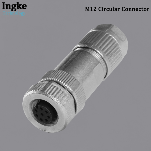 YKM12-QTS120x9A M12 Circular Connector IP67 Waterproof Sensor Socket with Shielded
