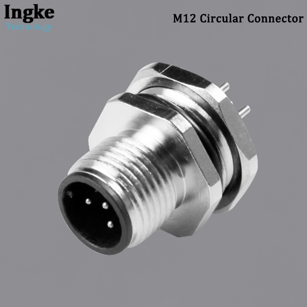 YKM12-FTS010xA M12 Circular Connector IP67 Waterproof Solder Screw Sensor Plug