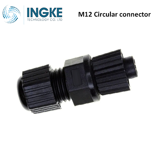 1838276-2 M12 Circular Connector Receptacle 4 Position Female Sockets Panel Mount IP67 Waterproof