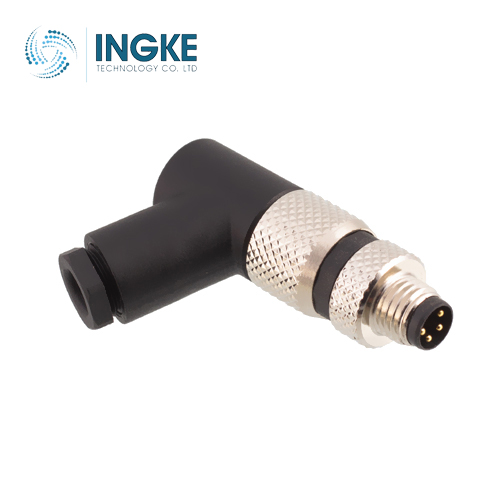 1554209 4 Position Circular Connector Plug Male Pins Solder Cup Free Hanging (In-Line) Right Angle