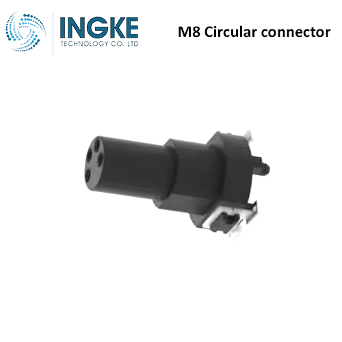 224151 M8 Circular connector Insert 4 Position Female Sockets A-Code IP67 Waterproof Solder Eyelet