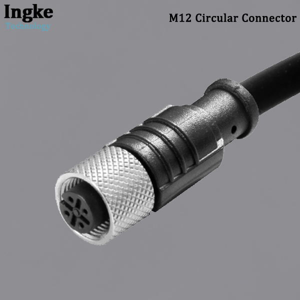 YKM12-OTS020xA M12 Circular Connector IP67 Waterproof Cable Assembly Sensor Socket