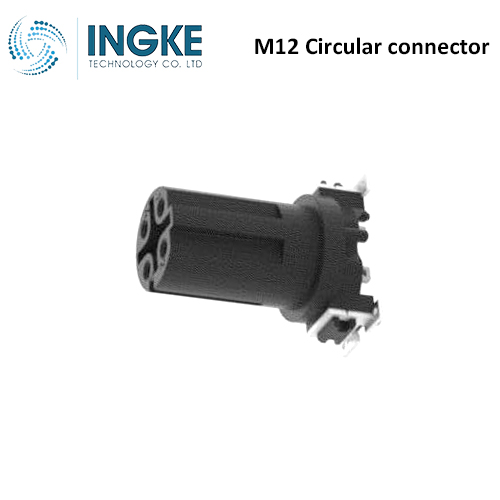 234040 M12 Circular connector Insert 4 Position Female Sockets D-Code IP67 Waterproof Solder Eyelet