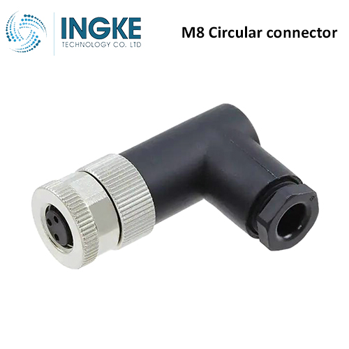 T4012008031-000 M8 Circular Connector Receptacle 3 Position Female Sockets Screw IP67 Waterproof A-Code