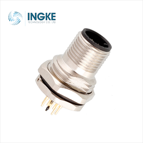 1437106 M12 12 Position Circular Connector Plug Male Pins Solder