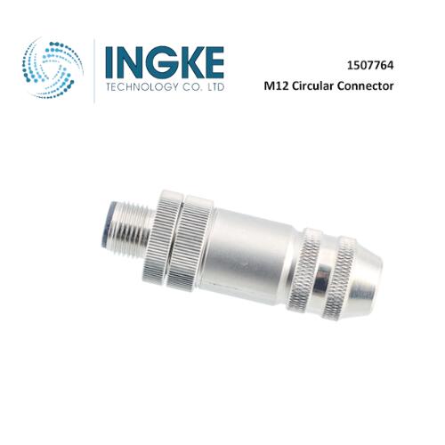 1507764 M12 Circular Connector 5 PIN Plug Male Screw IP67 Dust Tight Waterproof