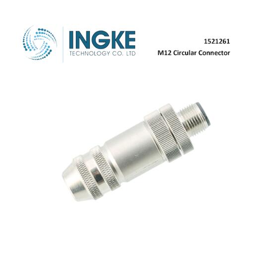 1521261 M12 Circular Connector 4PIN Plug Male Screw IP67 Dust Tight Waterproof