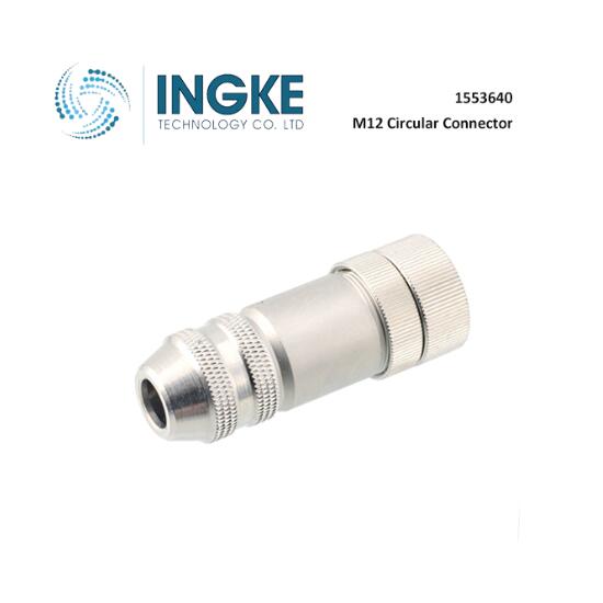 1553640 M12 Circular Connector 8 Position Receptacle Female Sockets IDC IP67 Dust Tight Waterproof