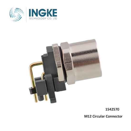 1542570 M12 Circular Connector 5 Position Receptacle Female Sockets Solder