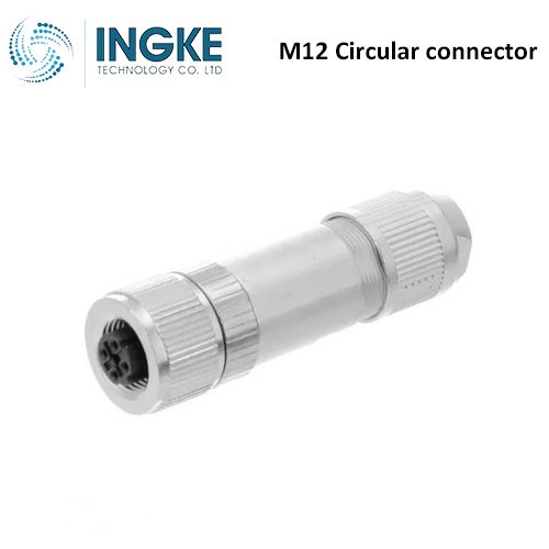 1554526 M12 Circular Connector Receptacle 4 Position Female Sockets IDC IP67 Waterproof D-Code