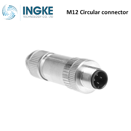 1424699 M12 Circular Connector Plug 4 Position Male Pins Spring-Cage Waterproof A-Code