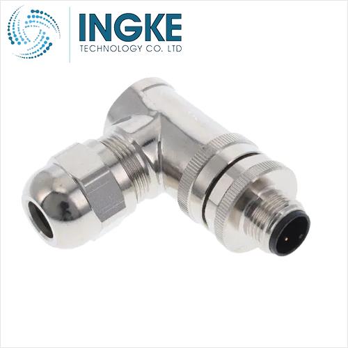 T4113011031-000 M12 CONNECTOR MALE 3 POS A CODED SCREW RIGHT ANGLE