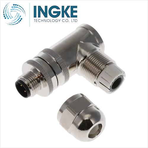 T4113412041-000 M12 CONNECTOR MALE 4 PIN B CODED SCREW RIGHT ANGLE